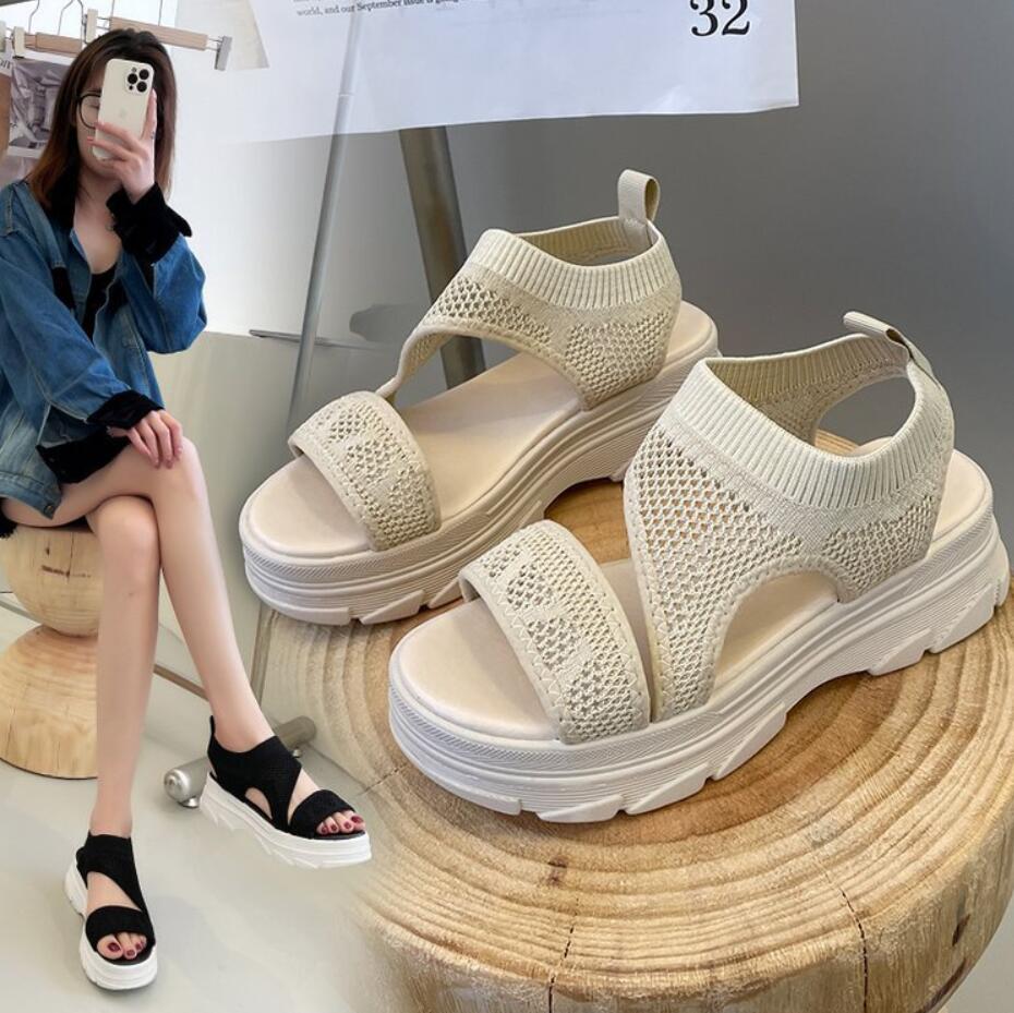 新作製品、世界最高品質人気! サンダル 厚底 レディース スポーツサンダル スポサン ニットサンダル メッシュサンダル コンフォートサンダル フィット  厚底サンダル ビーチサンダル シューズ 美脚 脚長 履きやすい 快適 通気性 夏 黒 白 歩きやすい 疲れない 靴 軽い ...