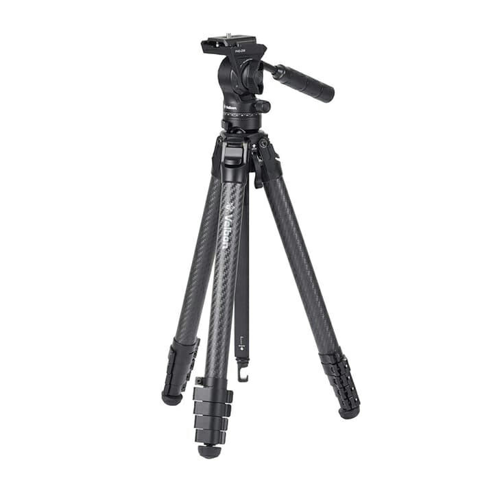 Velbon カーボン三脚 BIRDERS PRO 638・雲台:FHD-66A Velbon（ベルボン） カーボン三脚 バーダーズプロ 638 - ハクバ