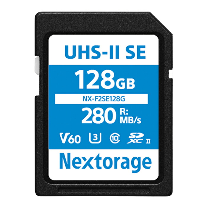 《新品アクセサリー》 Nextorage (ネクストレージ) SDXCカード 128GB UHS-II U3 V60 NX-F2SE128G 【KK9N0D18P】｜マップカメラ店