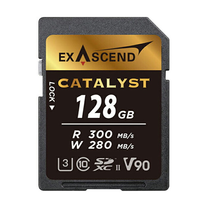 《新品付属品》 EXASCEND (エグザセンド) Catalyst SDXC 128GB UHS-II V90 EX128GSDU2【店卸し資産極限点】【KK9N0D18P】