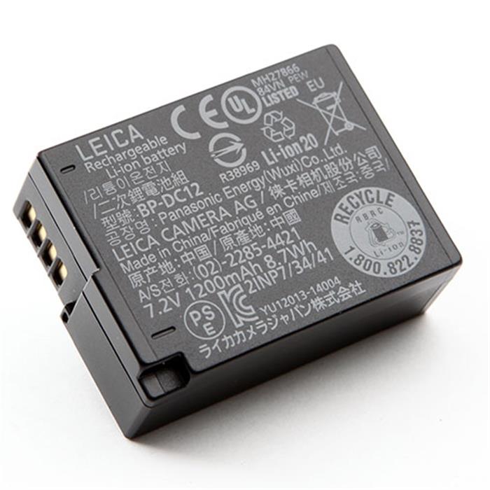 《新品佩び物》 Leica (ライカ) リチウムイオンバッテリー BP-DC12 (相応う機種 :Q(Typ116)、CL )【KK9N0D18P】