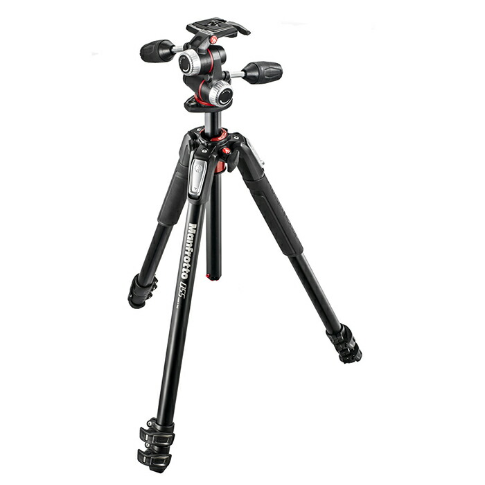《新品添え物》 Manfrotto 055労働者階級軽銀三脚3段 RC2付き添い人3通い路雲台一揃いの道具 MK055XPRO3-3W【KK9N0D18P】