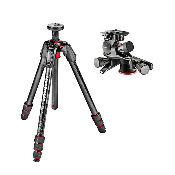 Manfrotto 190プロアルミニウム4段三脚 XPROギア付き雲台キット