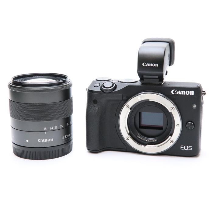 信用 《良品》 Canon EOS M3 EF-M18-55 IS STM レンズEVFキット ブラック