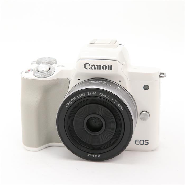 美品》 Canon EOS Kiss M ダブルレンズキット ホワイト デジタルカメラ