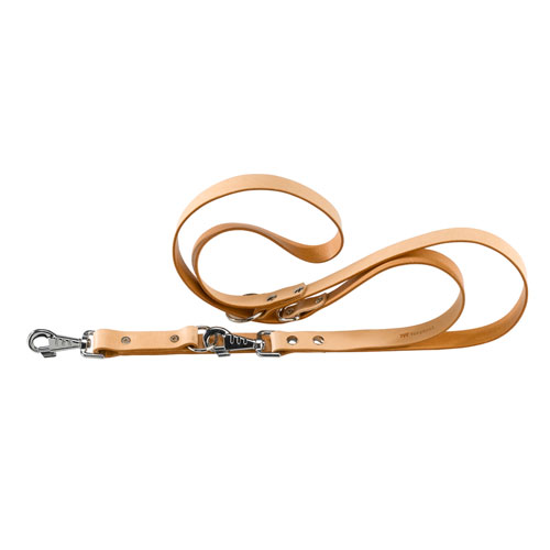 イタリアferplast社製 革 犬具 GA18/200 ナチュラル ロングリード2頭引き 犬 散歩用品