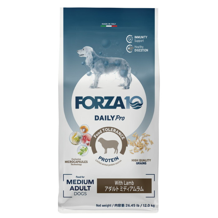 FORZA10（フォルツァ10） 愛犬用 デイリー労働者階級 成年者 並み並み 子ヒツジ 中粒 12kg