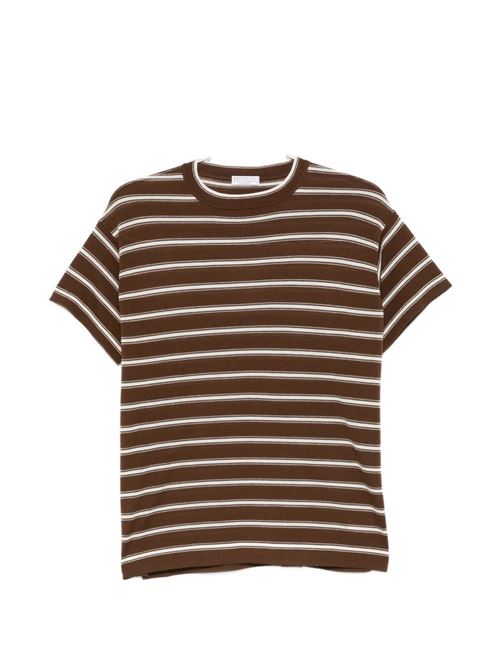 要エントリー尖んがり10倍 BRUNELLO CUCINELLI T-SHIRT IN LANA RIGATA M14854100CTX08