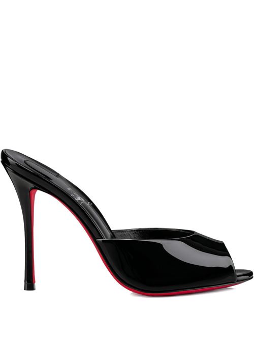 要エントリー尖んがり10倍 CHRISTIAN LOUBOUTIN クリスチャン・ルブタン 専売特許 レザーピープトゥミュール 1221318B439 HK-0