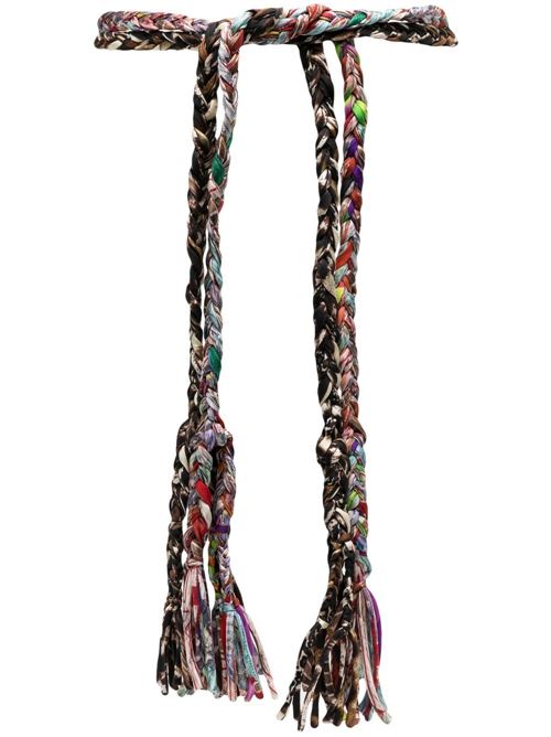 要エントリー尖んがり10倍 PIERRE-LOUIS MASCIA CINTURA IN SETA STAMPATA ALOEUW/SW-CINTMULTICOLOR
