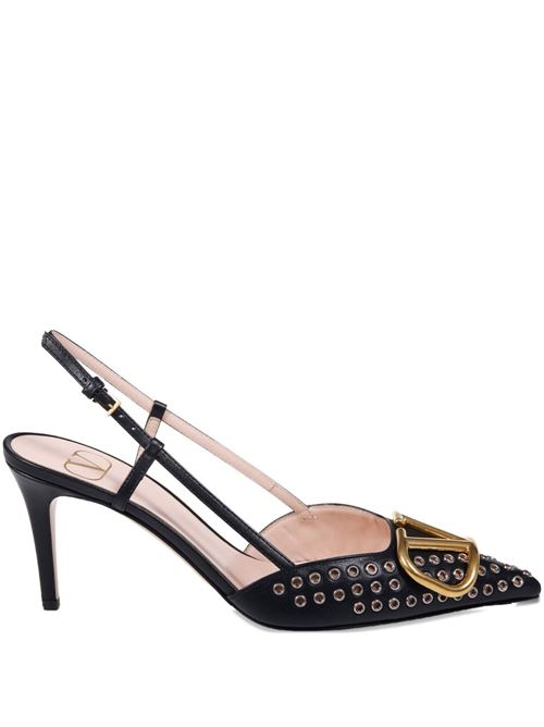 VALENTINO GARAVANI ヴァレンティノ・ガラヴァーニ なめし革パンプス スリングバック 踵 Vロゴタイプ 名書き WS0R01QAG0NO mk-0