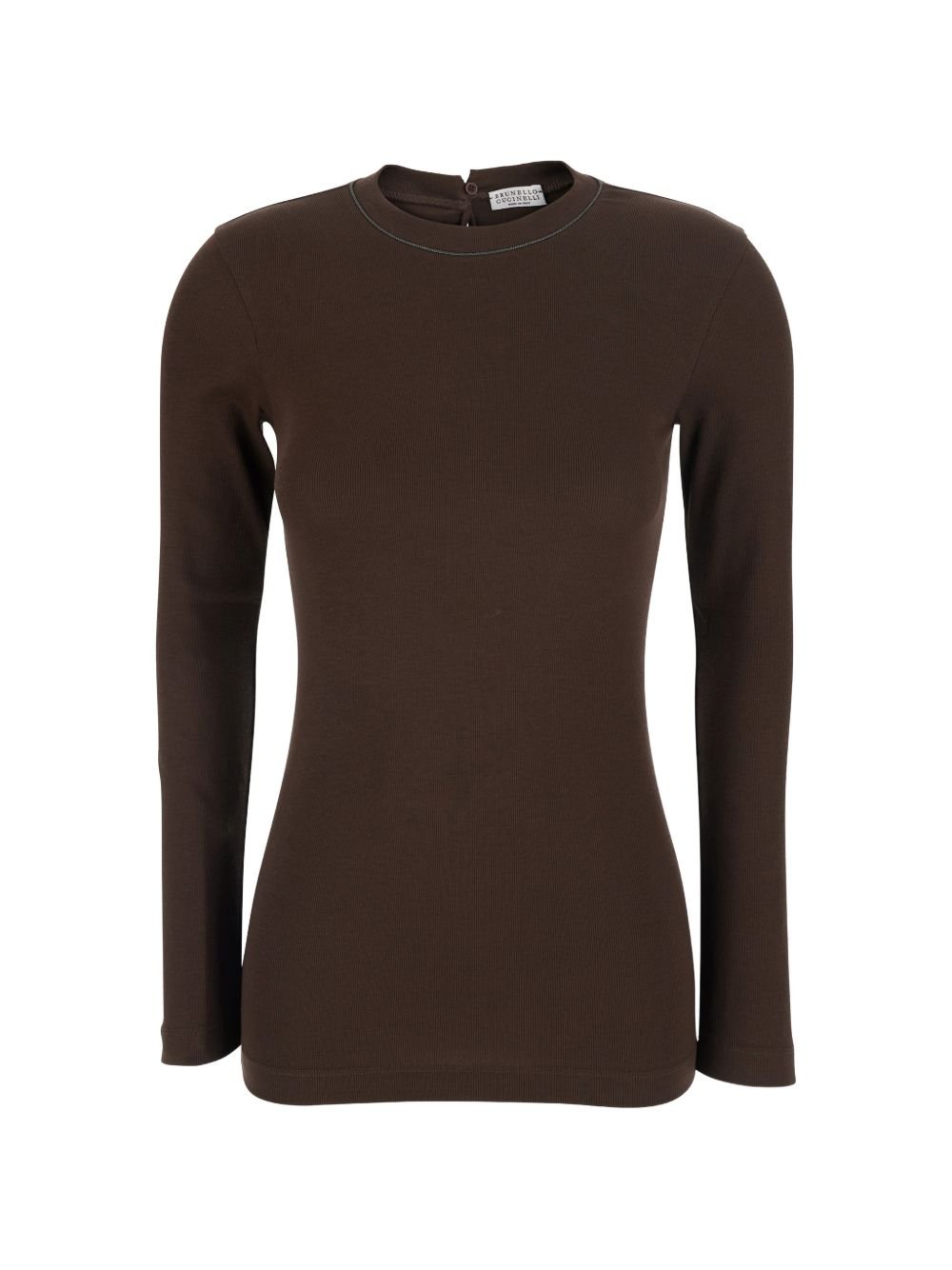 BRUNELLO CUCINELLI ブルネロ・クチネリ T-SHIRT MANICA LUNGA IN COTONE 長袖か細い填まるプルオーバー MPTC8BJ300C4211 CA-4