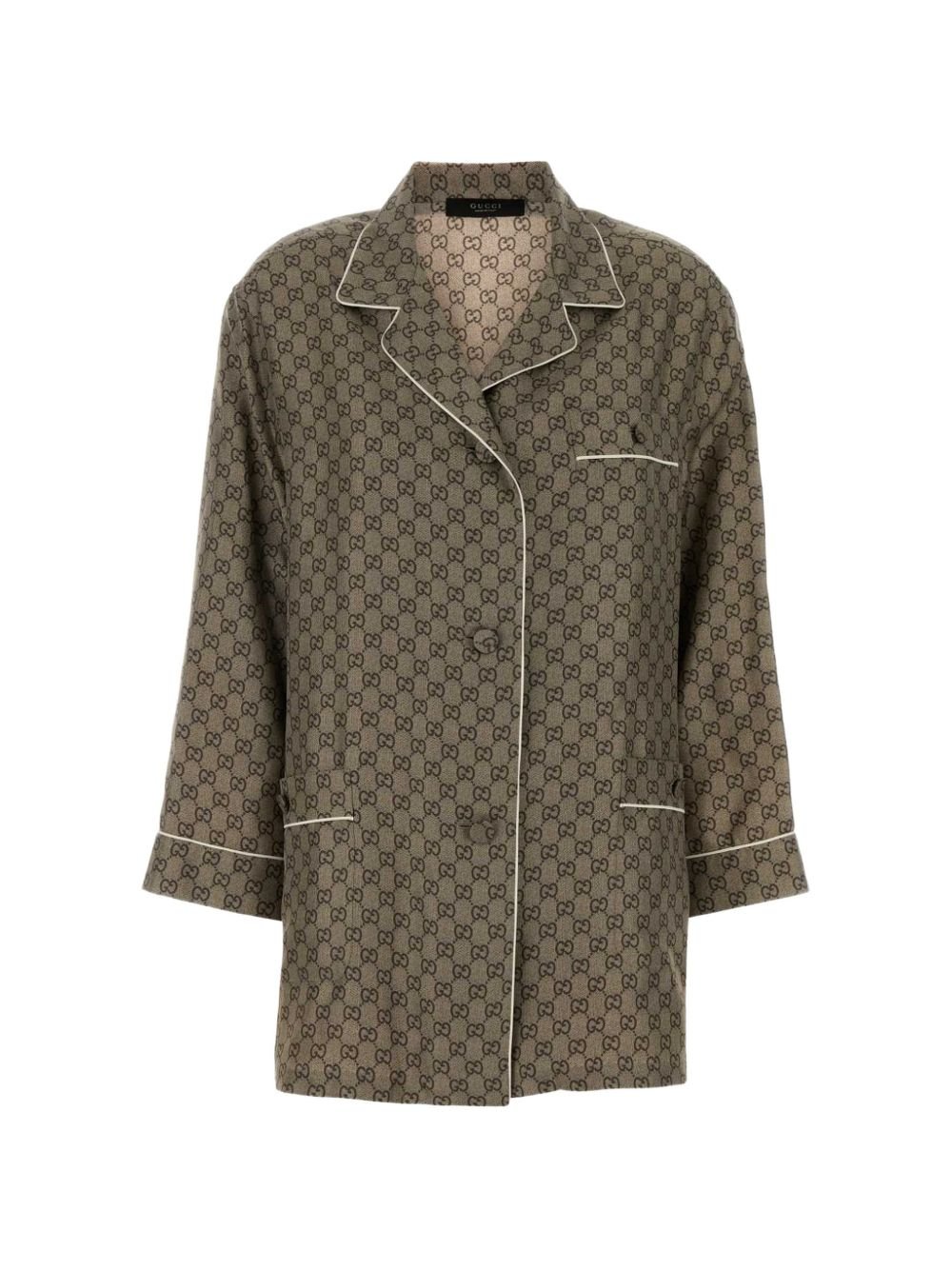 GUCCI CAMICIA IN SETA GG 875471ZAUUN2270