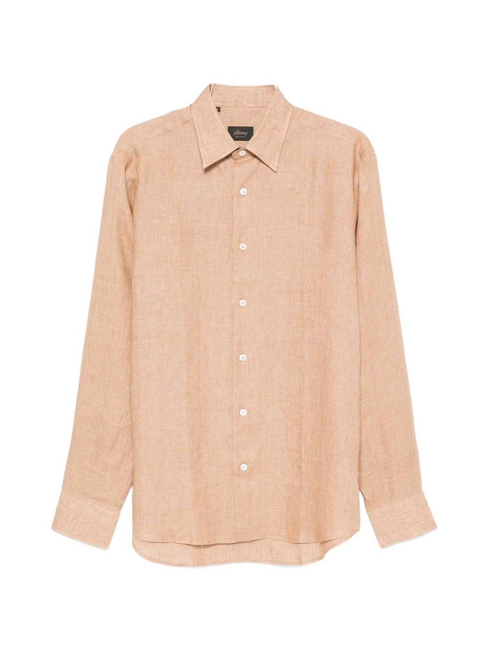 BRIONI ブリオーニ 点火装置赤銅色 リネン ヒドゥンボタンダウンシャツ SCAY0LP91119696 mk-0