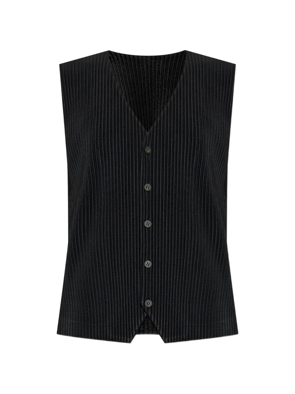 HOMME PLISSE\u0027 ISSEY MIYAKE オム プリッセ イッセイ ミヤケ Vのど首 筋目 より良い ジレ HP67JE51115 MK-5