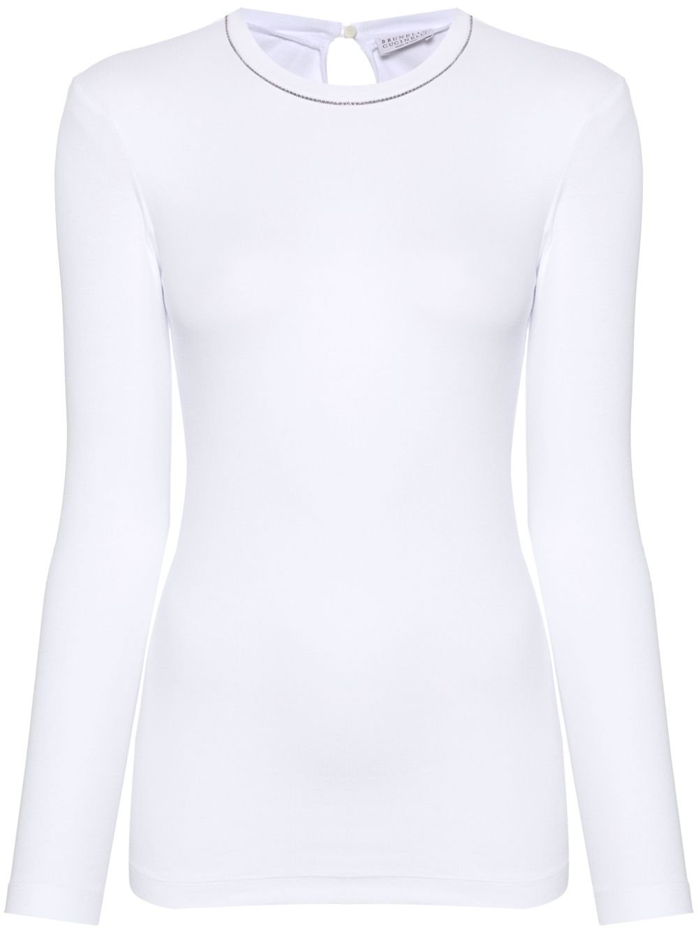 BRUNELLO CUCINELLI T-SHIRT MANICA LUNGA IN COTONE MPTC8BJ300C159