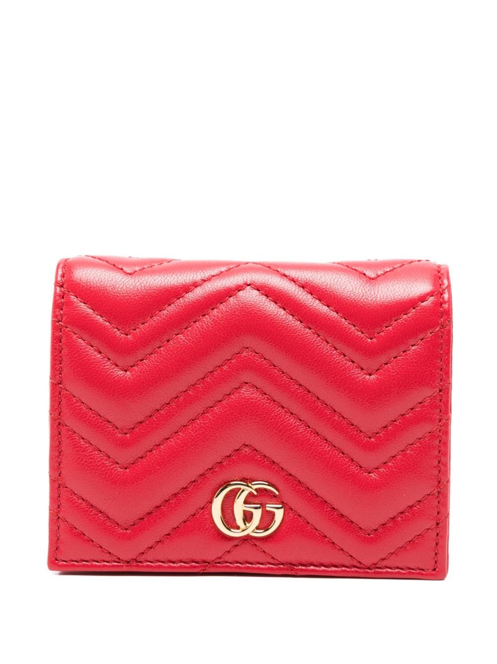 GUCCI グッチ PORTAFOGLIO GG MARMONT PICCOLO IN PELLE GGマーモント 二つ折り札入れ 466492AAGJE6406 CA-4