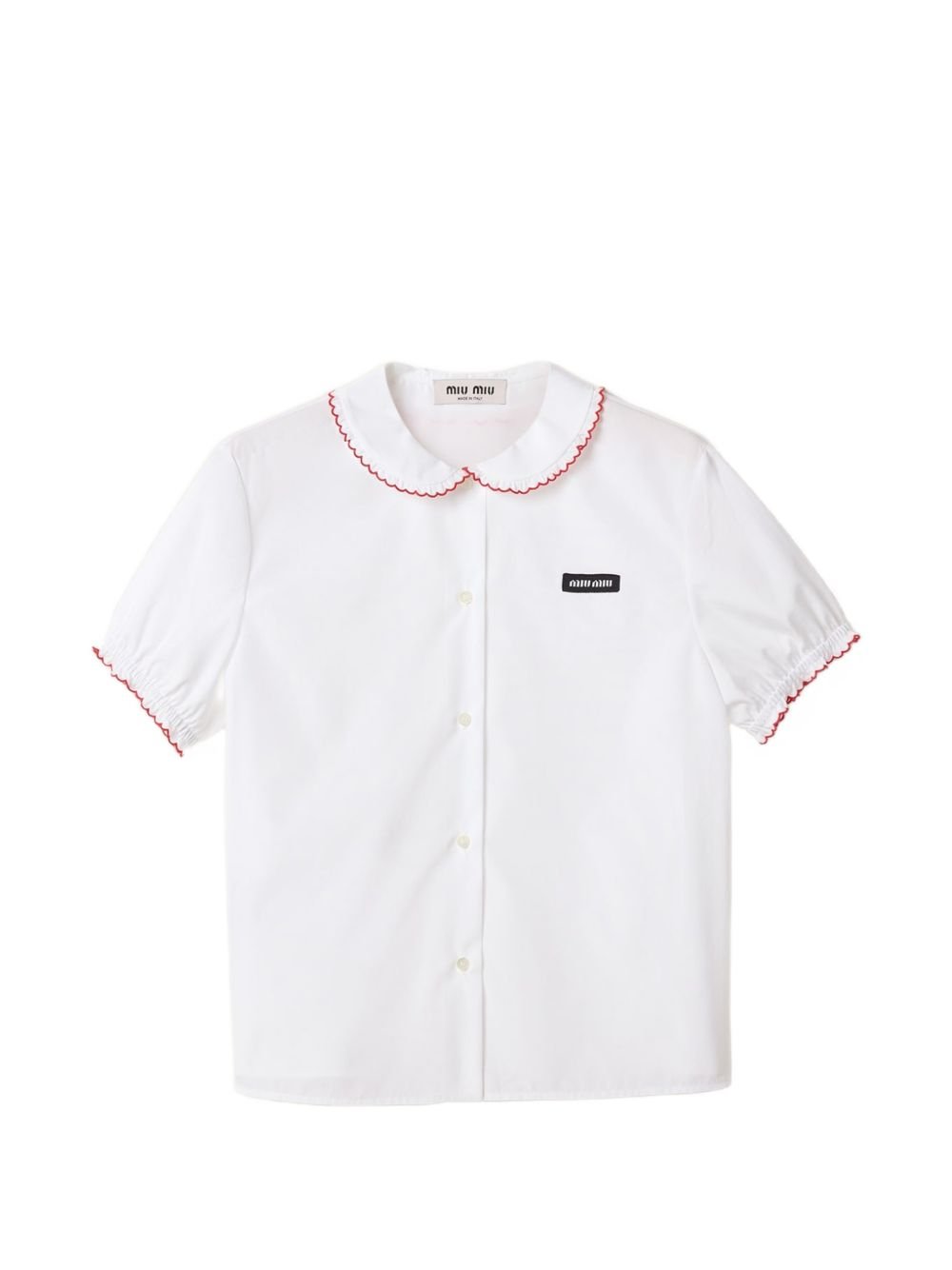 MIU MIU CAMICIA IN COTONE RICAMATA MK2038197FF03DU