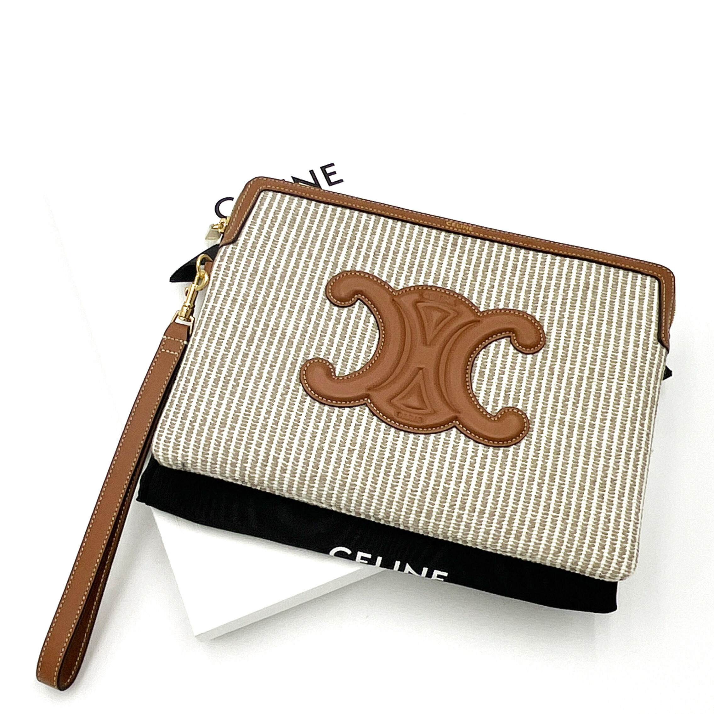 【CELINE】LONG POUCH WITH STRAP ストラップ付きロングポーチ CELINE】LONG POUCH WITH STRAP ストラップ付きロングポーチ ポーチ