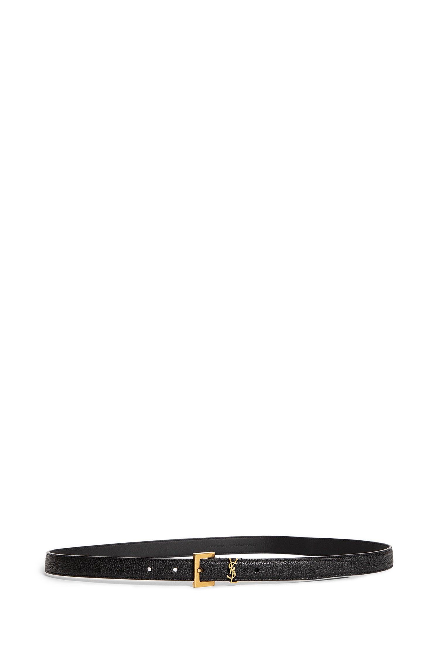 要エントリーポイント10倍 saint laurent サンローラン グレインレザー カサンドレ 細ベルト JS-0