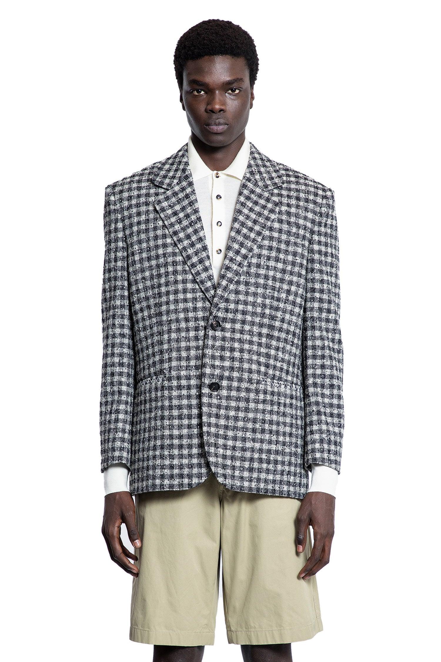 bottega veneta ボッテガ・ヴェネタ ブークレギンガムウールブレザー KU-1