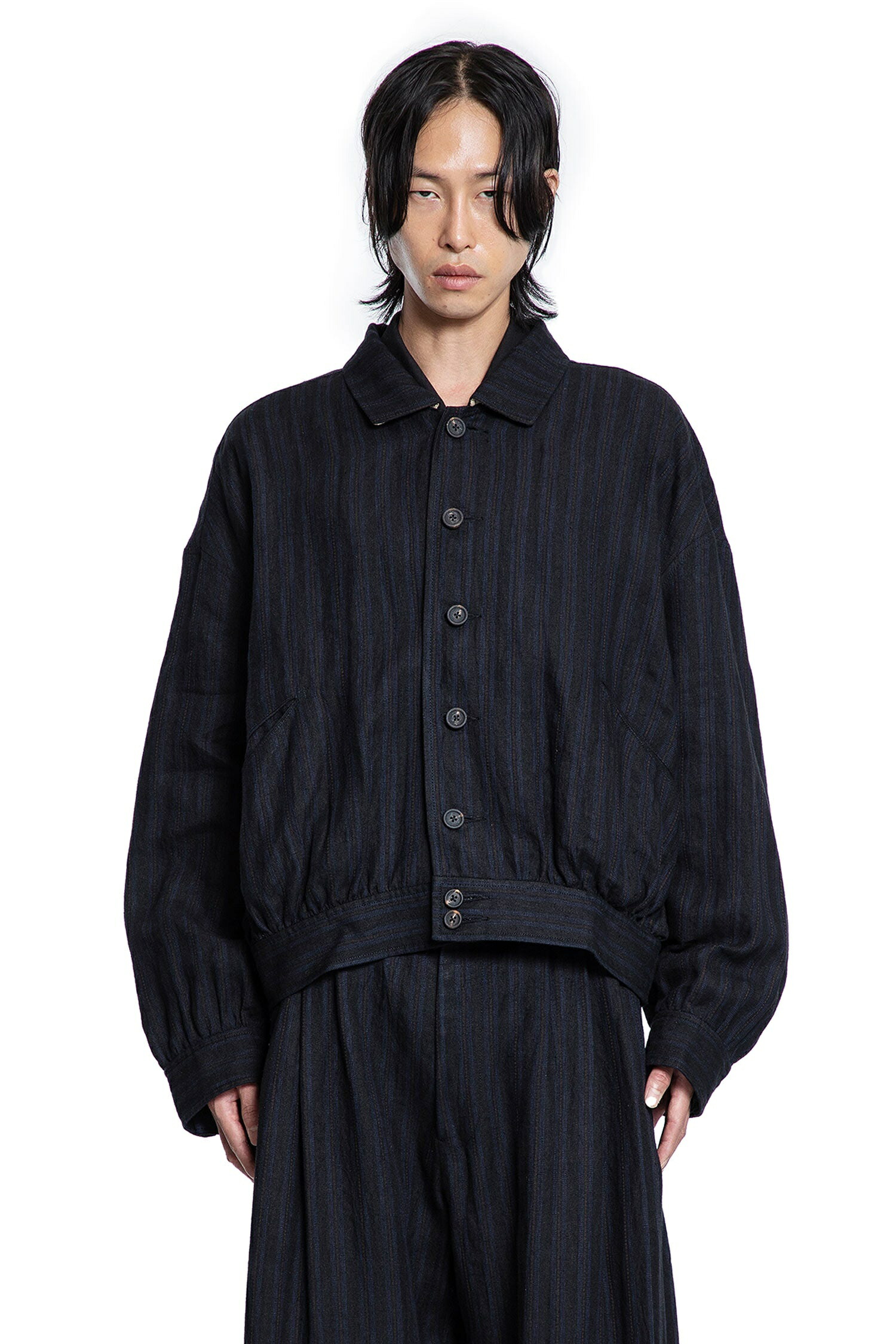 ziggy chen ジギーチェン スプレッドカラー クロップドジャケット mn-2
