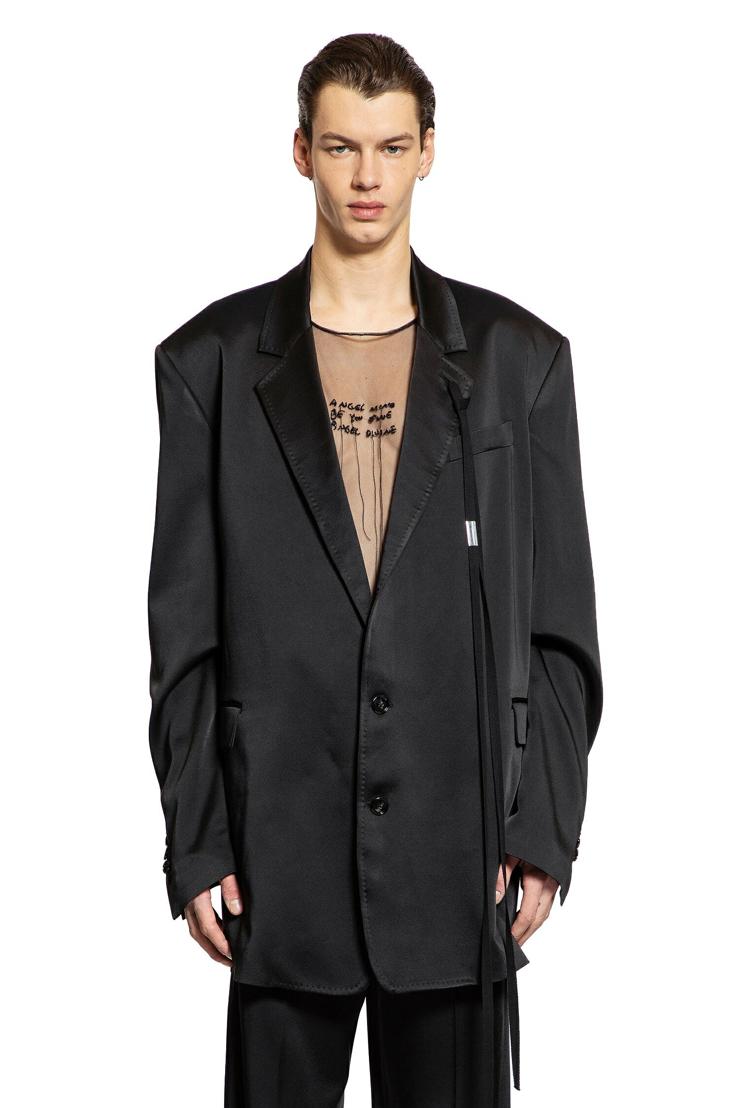 ann demeulemeester アン ドゥムルメステール アンスーン ハイコンフォート キャディサテン スポーツジャケット MO-5