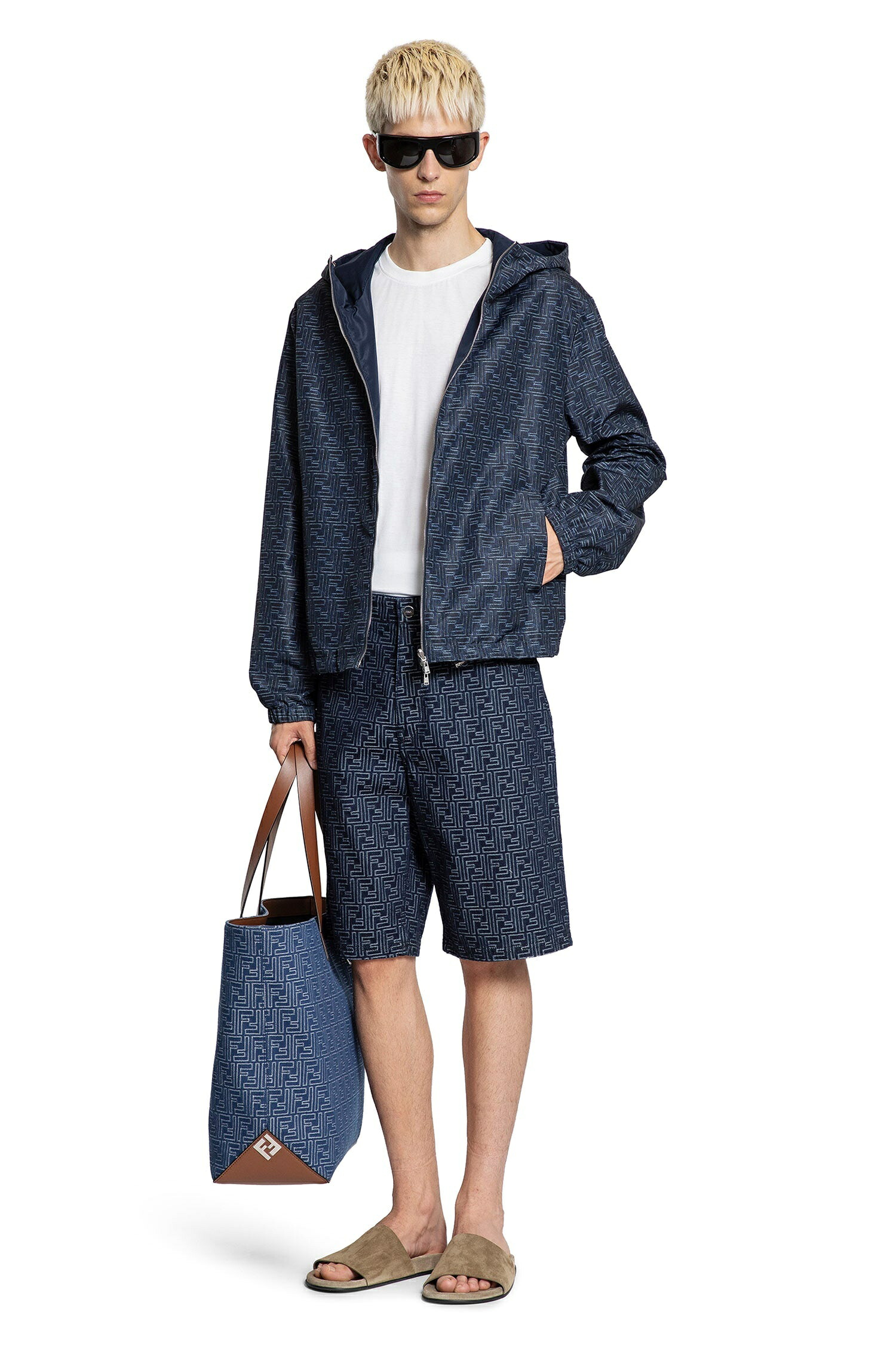 fendi フェンディ ジーンズ体裁 FFウィンドブレーカー MO-5