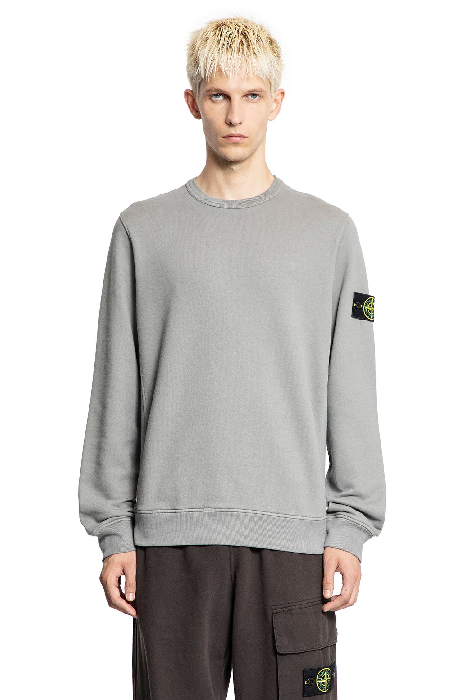 stone island ストーンアイランド 6100028 起毛オーガニックコットン フリーススウェットシャツ MO-1