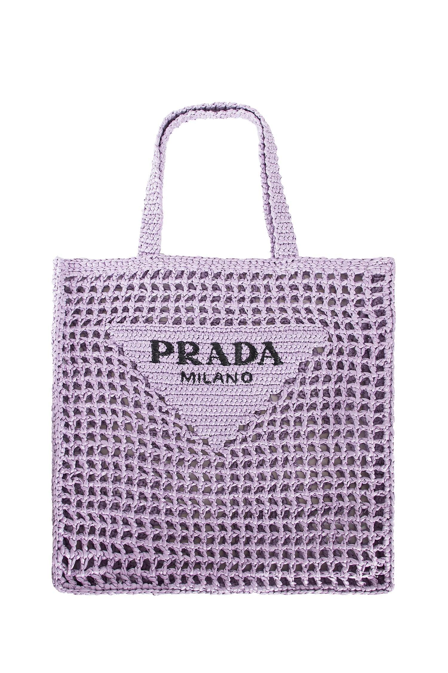 要エントリーポイント10倍 prada プラダ かぎ針編み トートバッグ EO-0