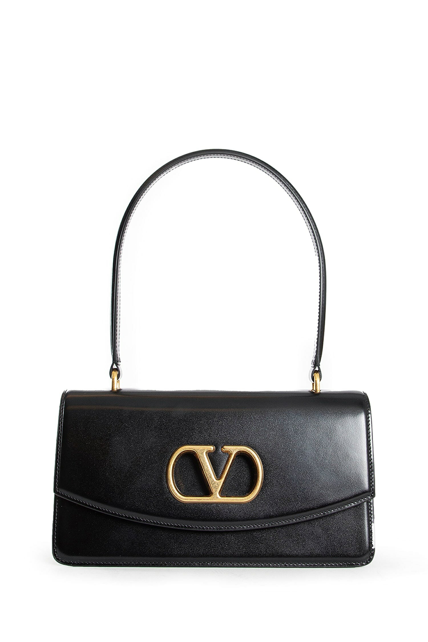 valentino garavaniヴァレンティノ ガラヴァーニ  黒いことなめし革 ヴァイン ショルダーバッグ