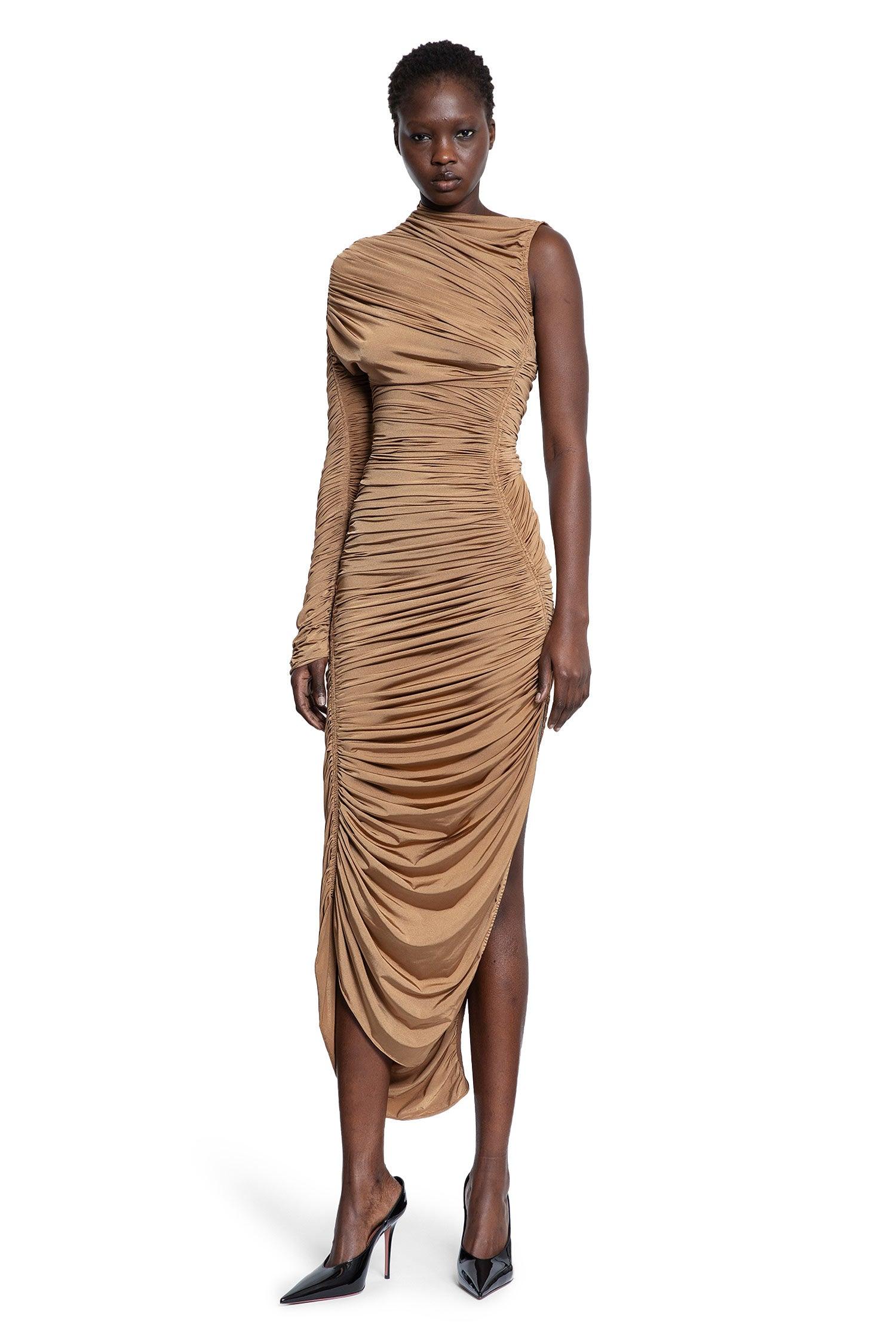 要エントリー尖んがり10倍 MUGLER ミュグレー ピアスルー シュドレス 25S3RO1665688 9098 To-5