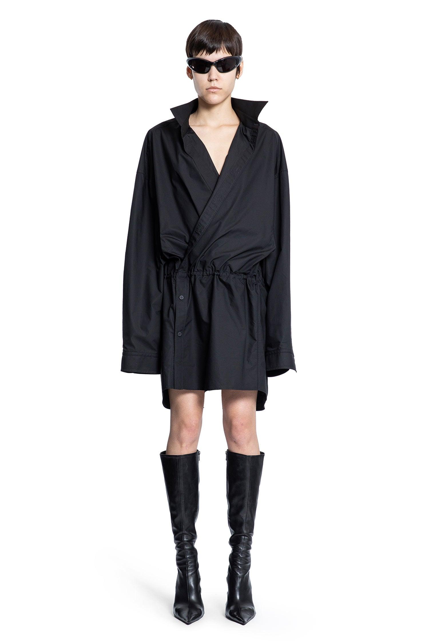 balenciaga バレンシアガ 綿織物ポプリンのミニドレスシャツ MO-0