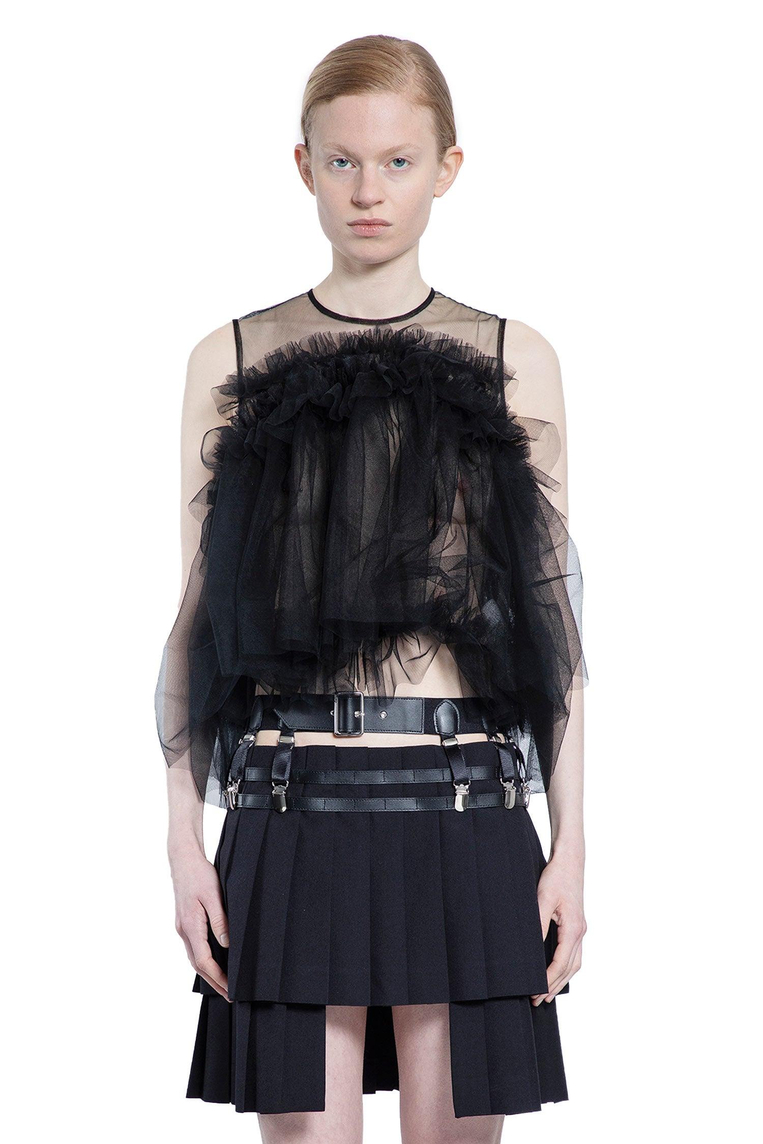 要エントリー尖んがり10倍 NOIR KEI NINOMIYA ノワール ケイ ニノミヤ フリルチュールクロップトップ MK-0