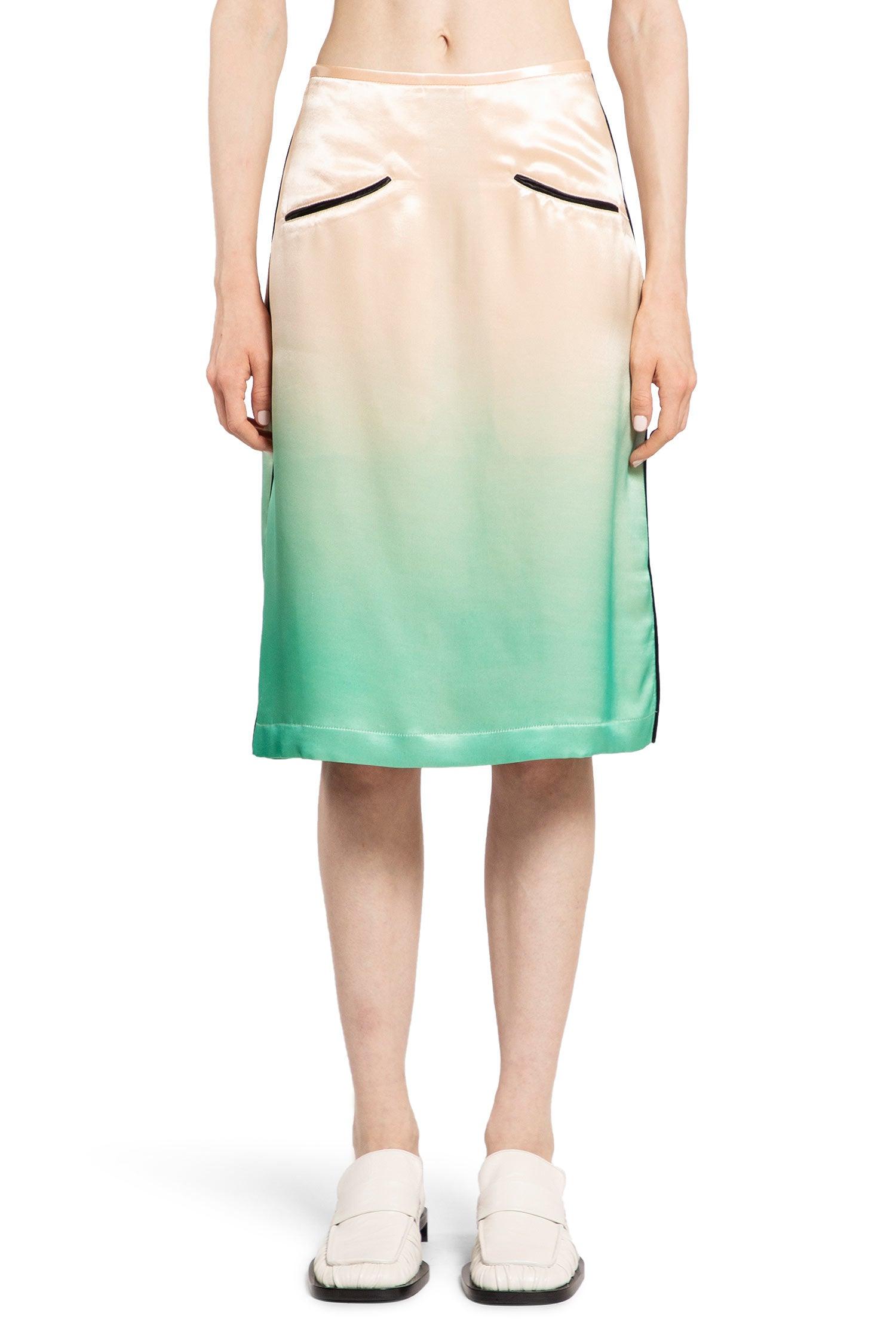 要エントリー尖んがり10倍 “要エントリー尖んがり10倍 Jil Sander ジルサンダー マルチ色つや ミディアムスカート KH-0