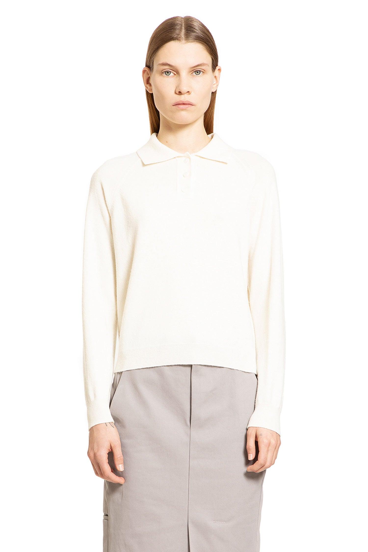 要エントリー尖んがり10倍 “要エントリー尖んがり10倍 Maison Margiela 棲み家 マルジェラ ウィメンズ 羊毛 スポーツシャツ 白いこと KH-0
