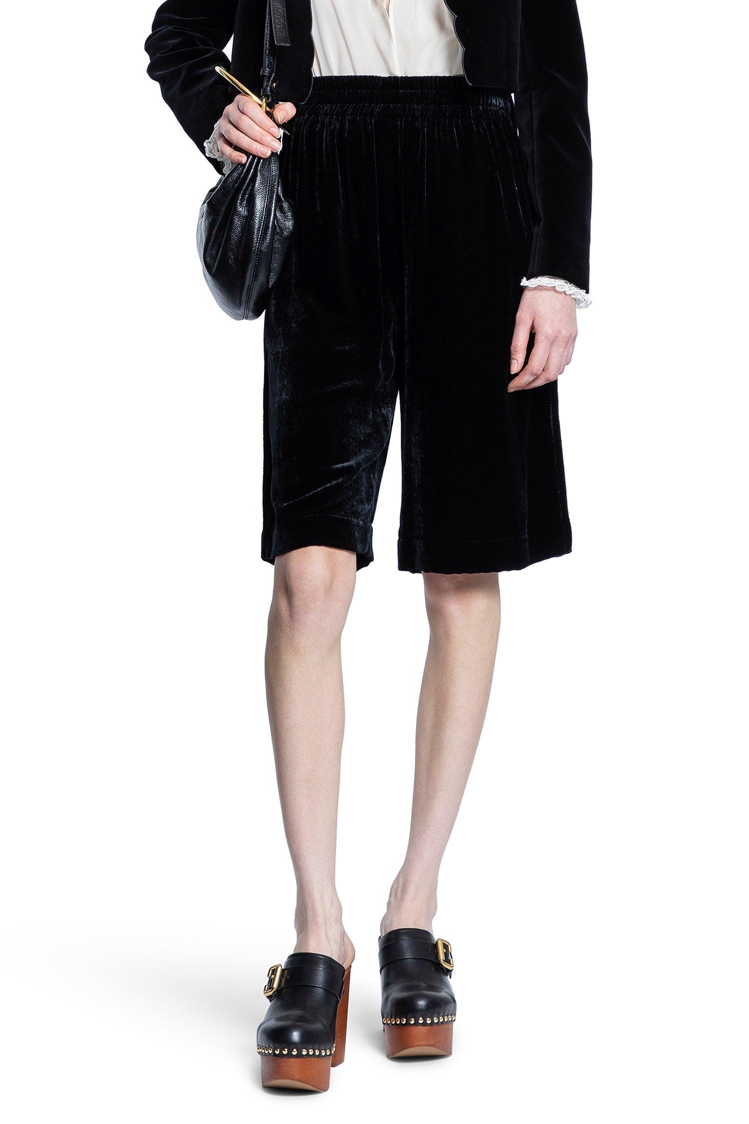 Chloe クロエ  ベルベットフルイド バミューダショートパンツ