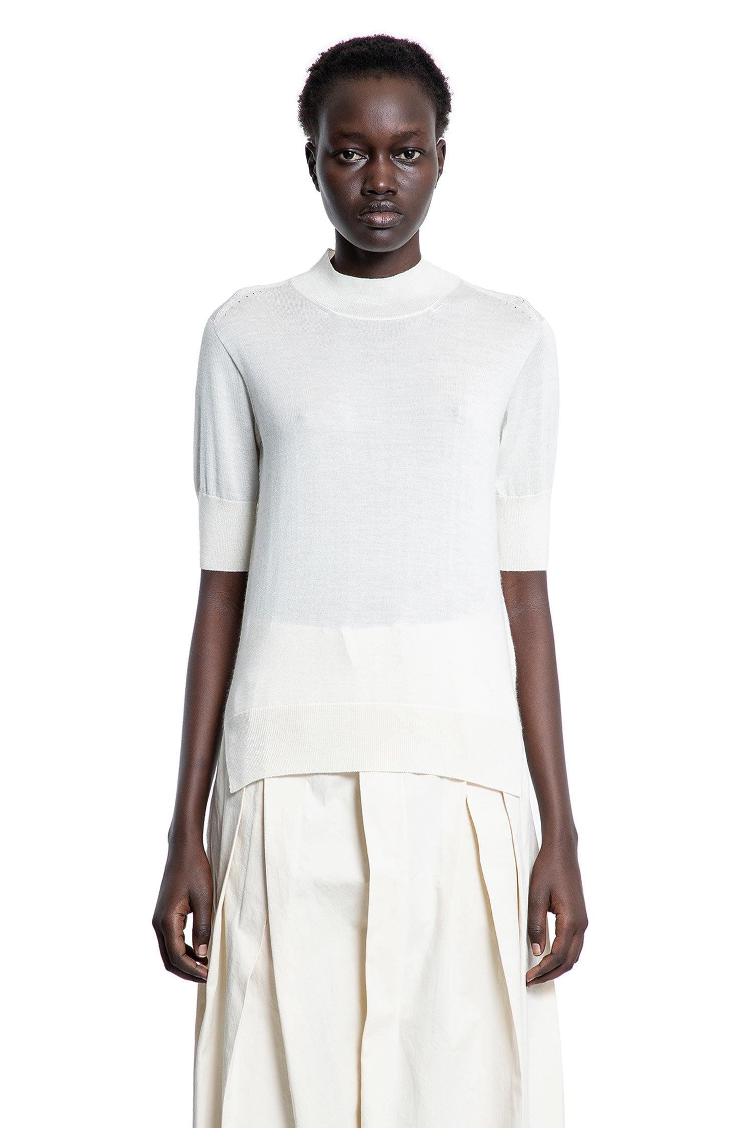 要エントリー尖んがり10倍 JIL SANDER ジルサンダー モックネックニットトッフ J01GP0004J14501 106 MO-0