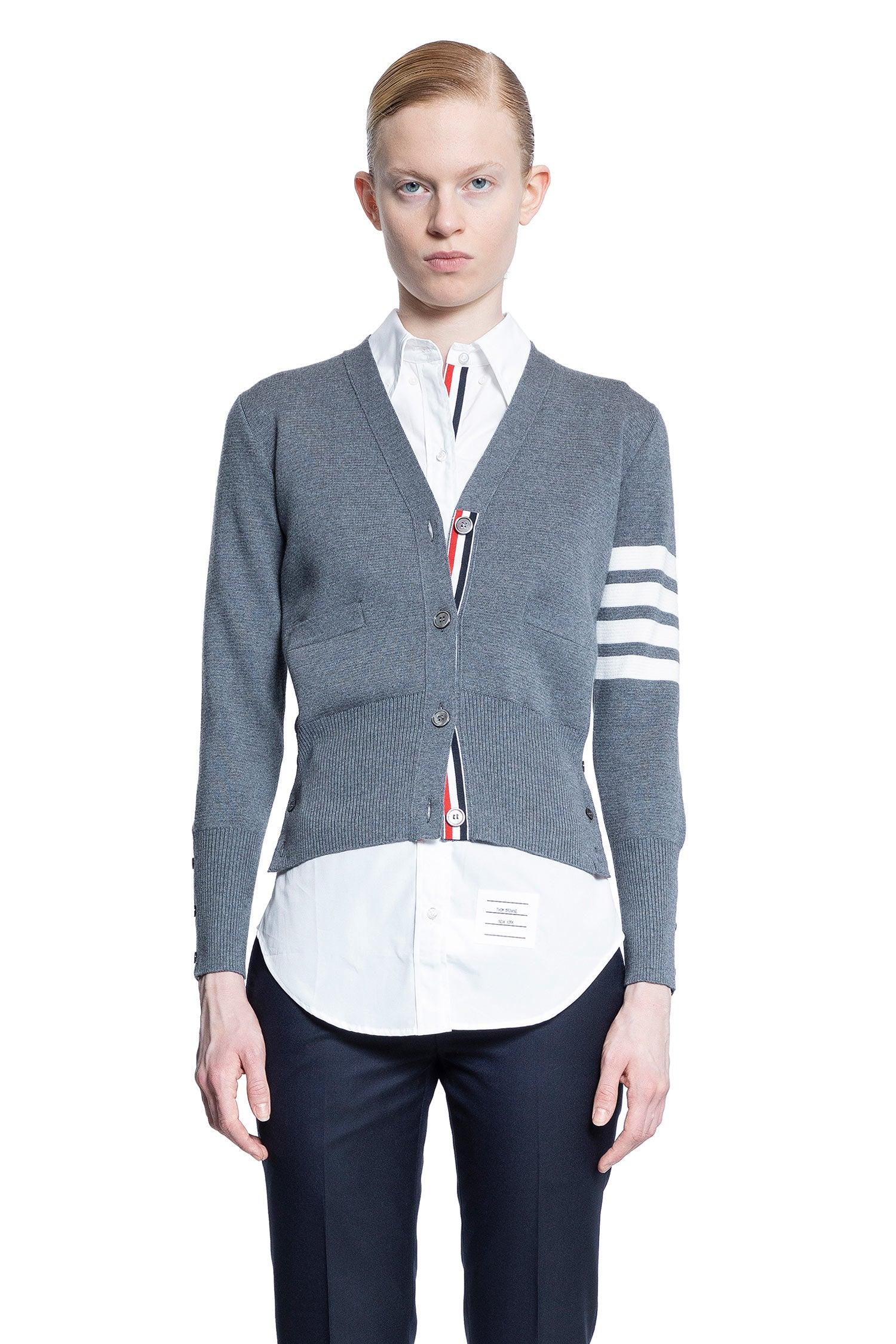 要エントリー尖んがり10倍 thom browne トム・赤銅色 4BAR Vのど首ジレー SN-0