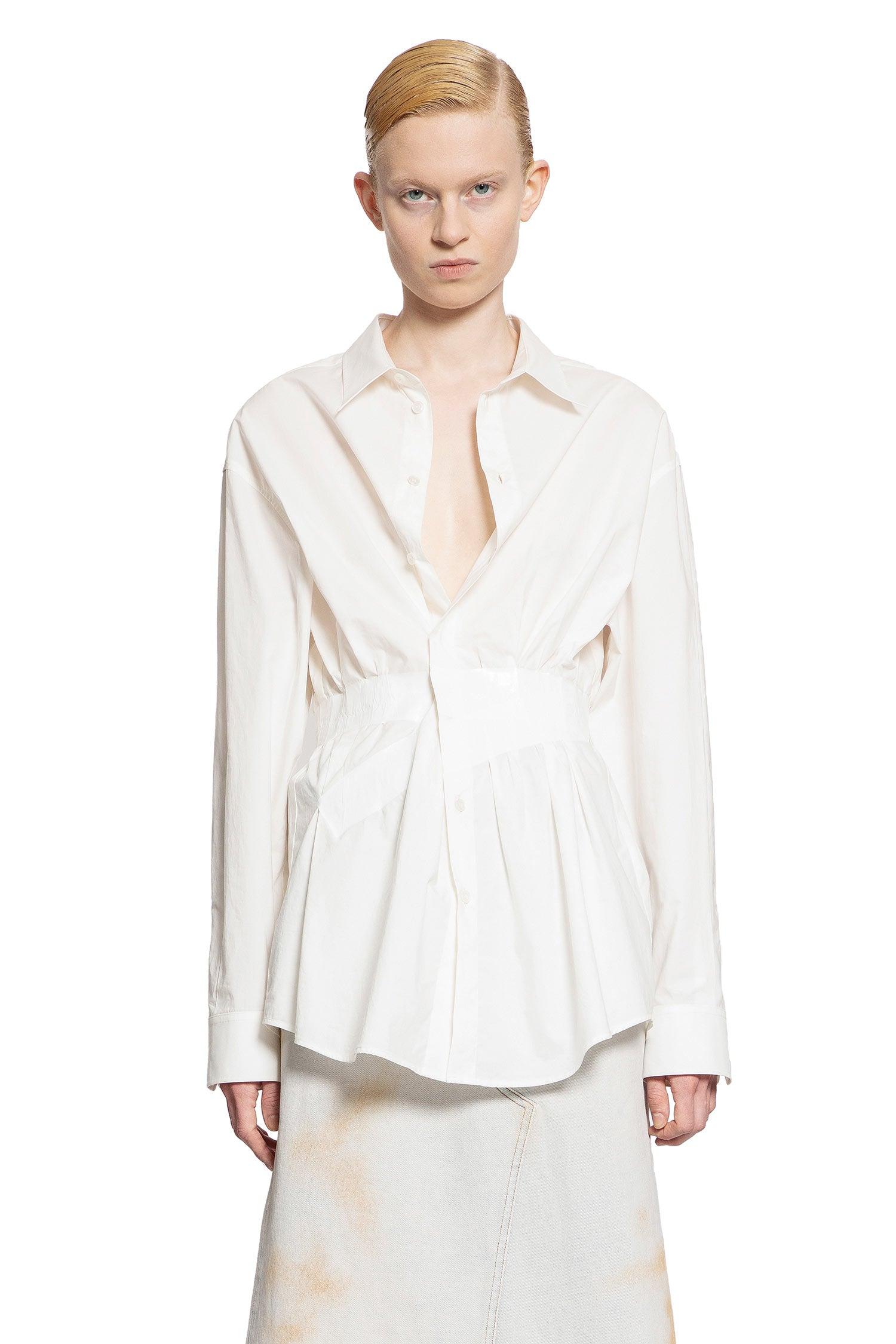 gathered long sleeve shirt