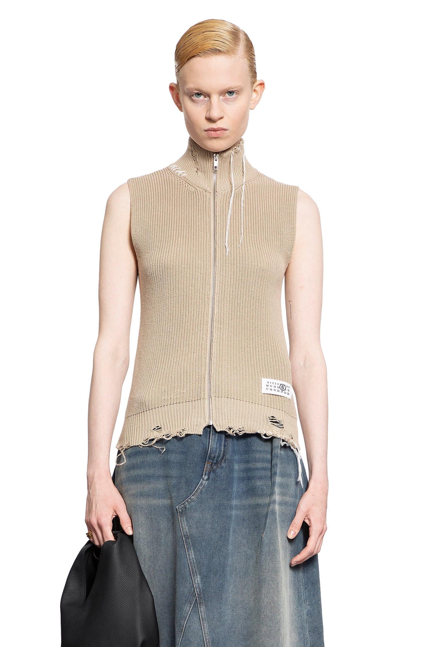 要エントリー尖んがり10倍 MM6 Maison Margiela エムエムシックス 棲み家 マルジェラ ニットジレ 0