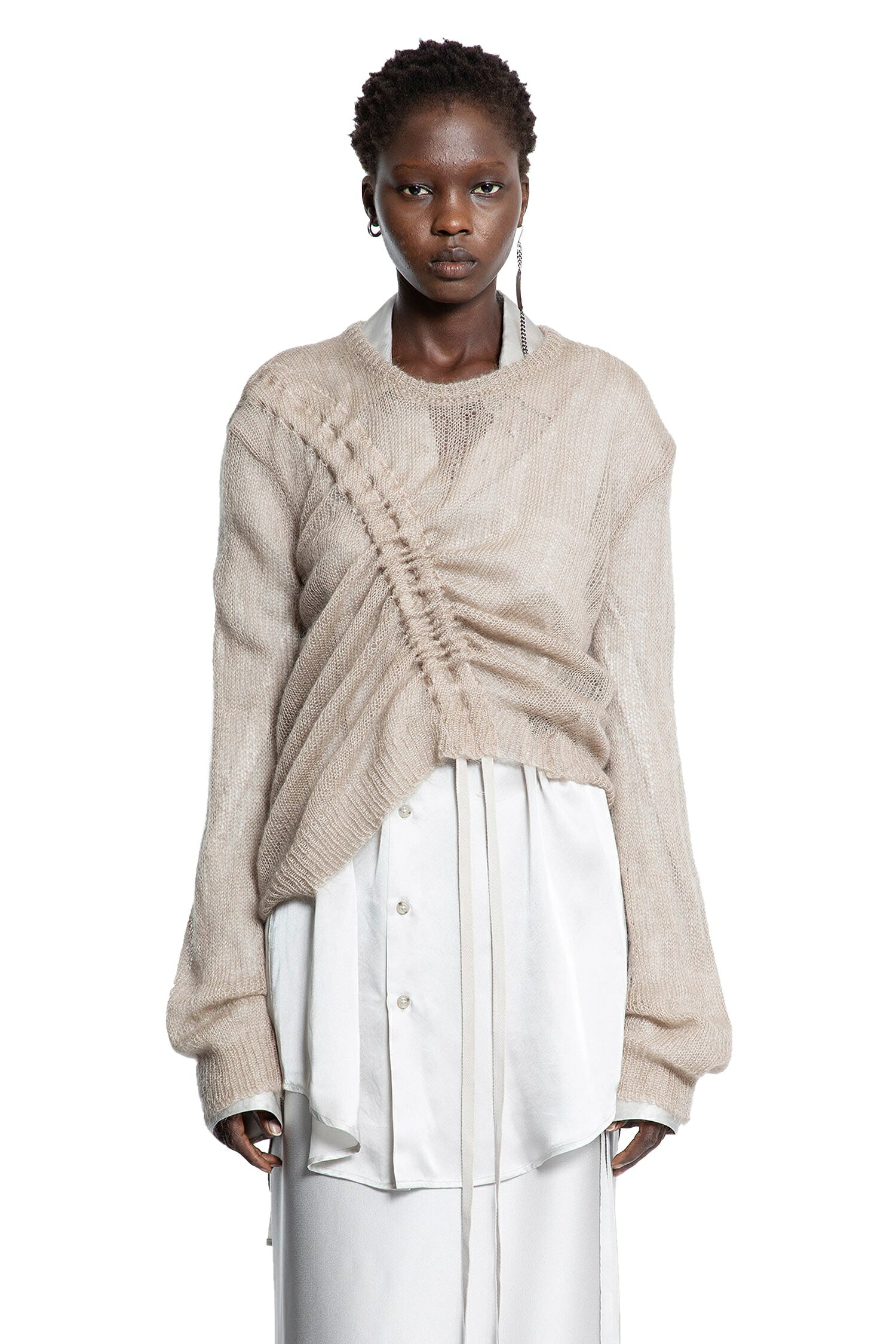 ann demeulemeester アンドゥムルメステール ジナイダ ドローストリング プルオーバーmn-0