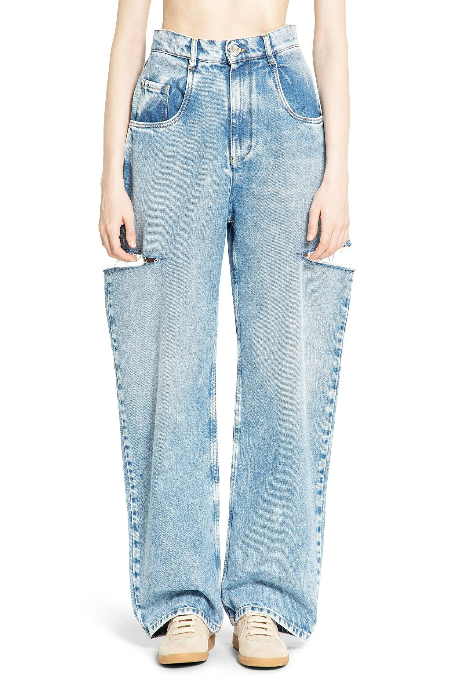 要エントリー尖んがり10倍 maison margiela メゾン・マルジェラ ジーンズ デニム  スラッシュ約款 KH-0