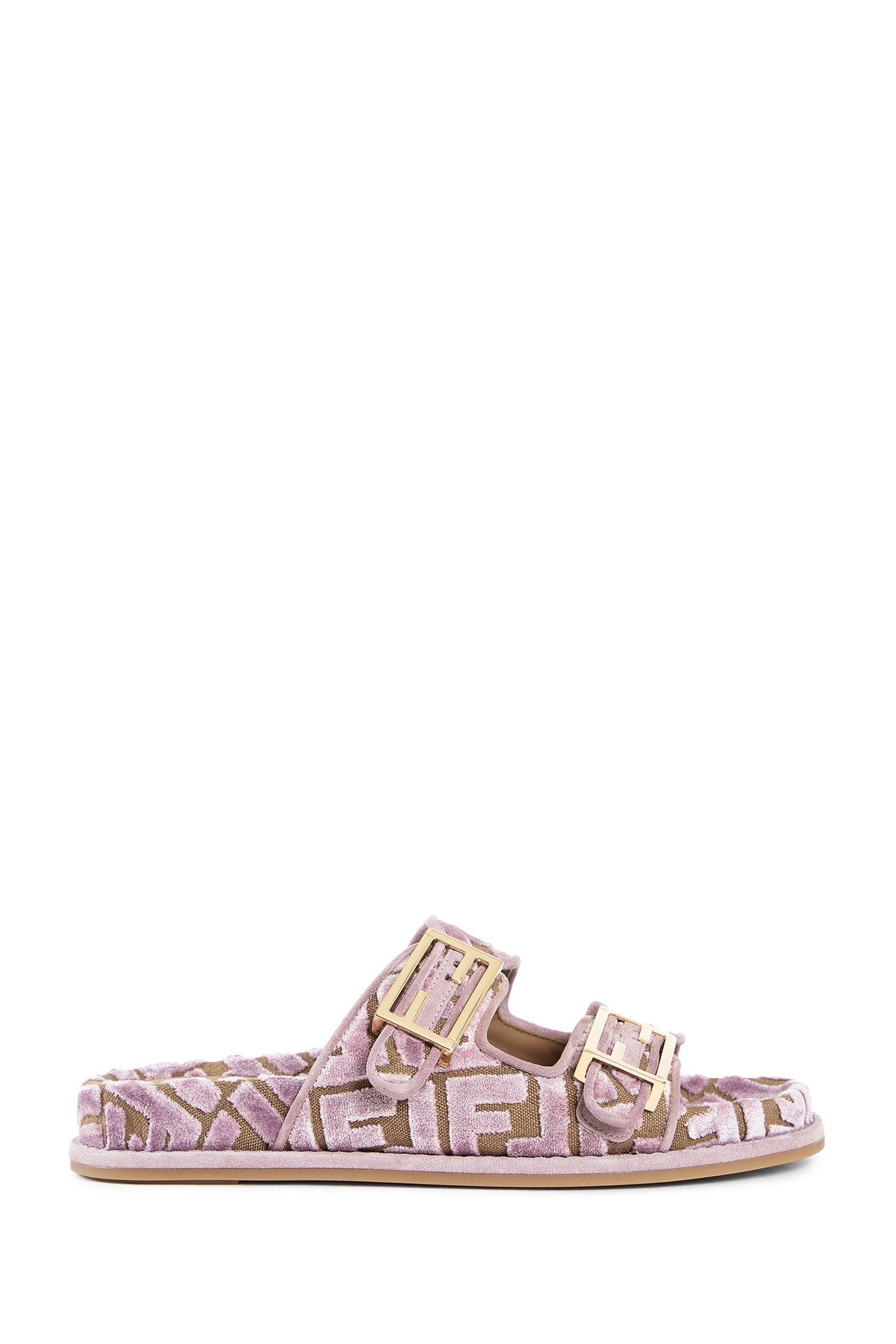 Fendi フェンディ フィール FF ジャカード 天鵝絨 横すべり