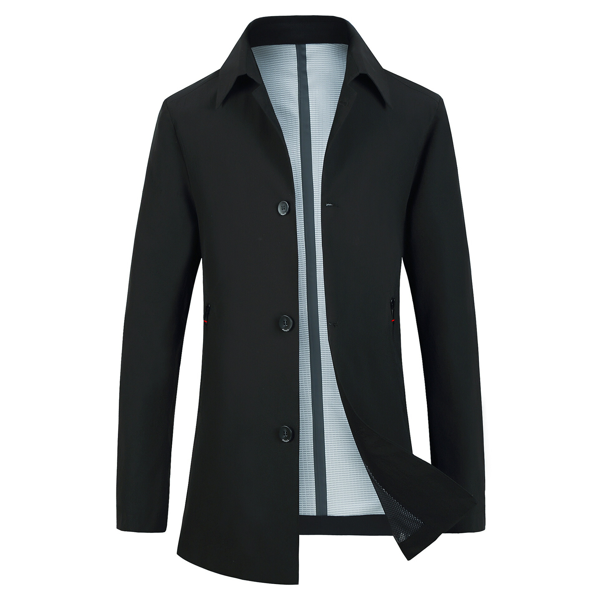 楽天市場 送料無料 ジャケット メンズ 春秋 メンズコート ビジネス コート ジャケット アウター 長袖 ブラック グレー ネイビー 楽天海外直送 Marbeine