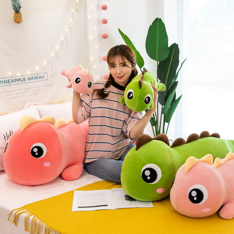 楽天市場 送料無料 ぬいぐるみ 100cm 恐竜抱き枕 長いぬいぐるみ インテリア 子供 おもちゃ 動物 可愛い かわいい 彼女に ふわふわで癒される 柔らか 心地いい プレゼント グリーン ピンク 楽天海外通販 Marbeine