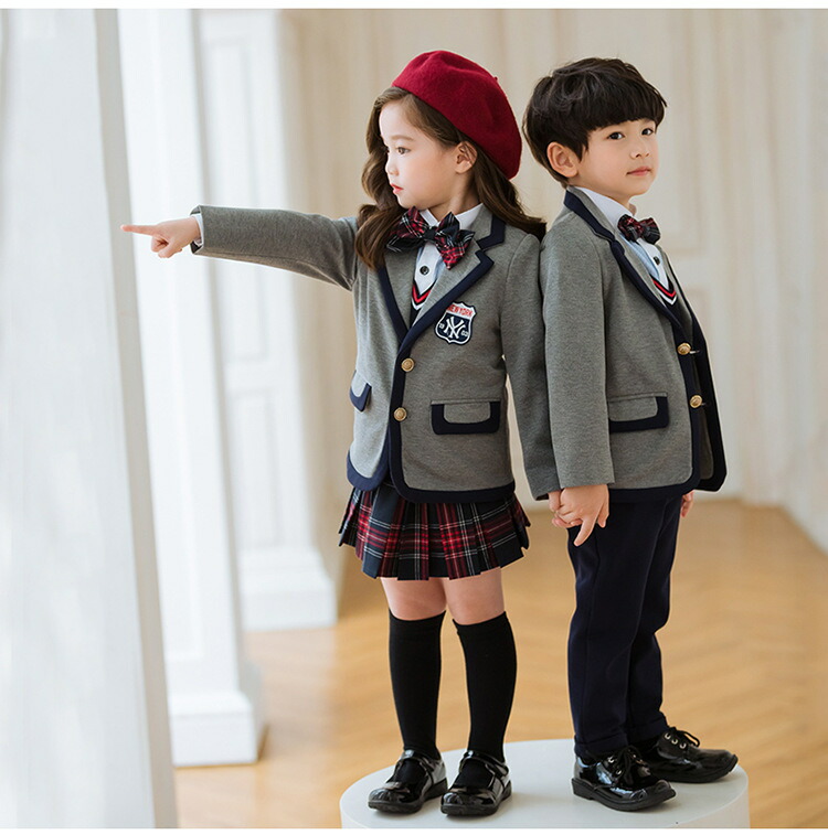 送料無料 入学式 スーツ 男の子 ジュニアスーツ 女の子 子供スーツ 小学生 子供服 フォーマル 卒服 小学校 入学式 キッズスーツ 子供スーツ 卒業式 フォーマルスーツ ジャケット スカート 女の子 120 130 140 150 160cm ブラック グレー 海外通販