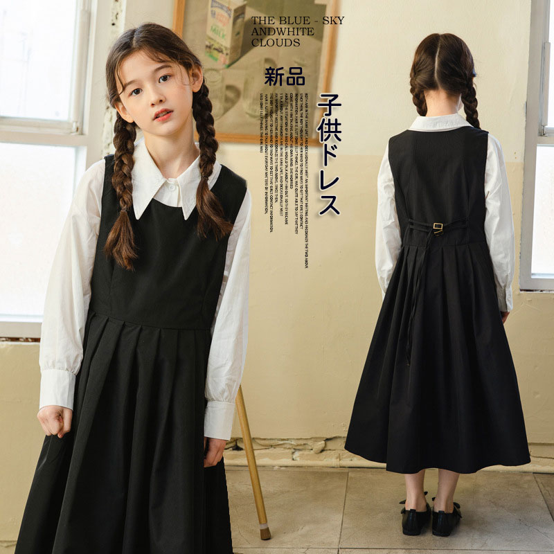 楽天市場 送料無料 子供ドレス2点セット ワンピース 長袖 女の子 ドレス ワンピース ベビー 入学式 子供 ドレス 女の子 プリンセスドレス ジュニア キッズ 卒園式 フォーマル ワンピース イギリス風 子供服 ドレス 日常 発表会 入学式 楽天海外発送 Marbeine