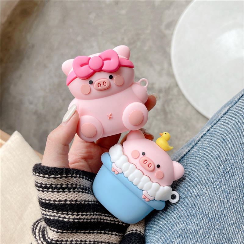 楽天市場 送料無料 Airpods Case Airpodspro ケース Pig ブタ エアポッドアクセサリー イヤホンケース キャラクター シリコン イヤホンケース 落下防止 リングトラップ キャラクター エアポッドケース シンプル おもしろ クリア 可愛い 耐衝撃 楽天海外 通販 Marbeine