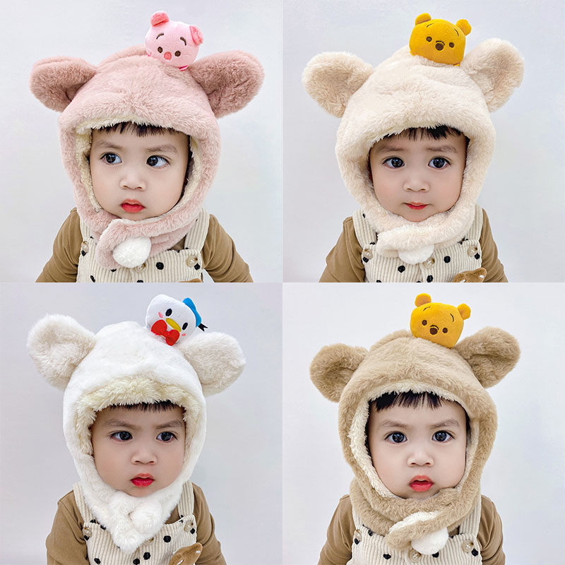 送料無料 6か月~30か月 赤ちゃん帽子冬 動物 スカーフぼうし 幼児 子供女の子帽子冬 キッズ ベビーハット 男の子 女の子 耳保護付き 厚手 防風 防寒 綿 子供秋冬 海外通販